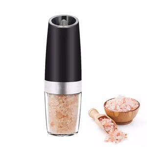 Electric gravity pepper grinder operating by 6 AAA batteries and very easy to control made of high quality material