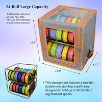 Boîte de rangement pour filament d'imprimante 3D OEM, 2 niveaux, double rangée, en métal, avec couvercle ignifuge