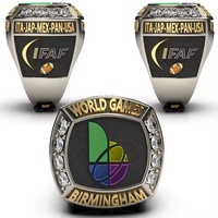 Bague de championnat Fournisseur Direct Blanc Noir Vert ou Autres Couleurs Plaqué Bagues de championnat personnalisées