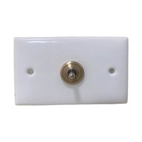 Interruptor de pared vintage de cerámica blanca para el hogar/hotel, tipo palanca, de una, dos o tres entradas