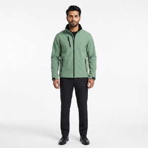 Factory Customized Men's Windproof Waterproof Softshell <b>Jacket</b> Winter Workwear <b>Fleece</b> <b>Lined</b> Zipper Softshell <b>Jacket</b> - Product Image 1