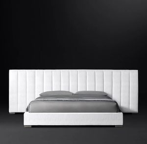 Custom Fabric Modern Queen <b>king</b> <b>Size</b> Bedroom Furniture Set Extended <b>Headboard</b> Panel Platform Wooden Frame <b>Bed</b> - Product Image 2