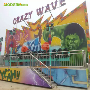 Manège Crazy Wave pour enfants, équipement de parc d'attractions Luna Park, manèges de fête foraine, en fibre de verre et acier, 16 places, à vendre. - Product Image 2