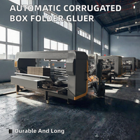 Machine à plier et à coller les boîtes en carton ondulé entièrement automatique pour l'emballage alimentaire