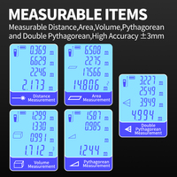 Alat Pengukur Jarak, Luas, dan Volume Digital Laser Infrared Rangefinder 0.05m~120m dengan Metode Pythagoras