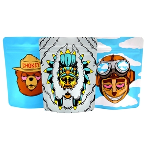 Personalizado sello de calor Sellado de 3 lados ziplock dejar de embalaje de plástico de hoja entera olor prueba mylar bolsa - Product Image 5