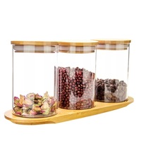 Pot en verre personnalisé en borosilicate de qualité alimentaire pour épices et sel, 50ml 100ml 200ml 250ml 500ml, récipient de rangement de cuisine pour aliments B888