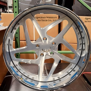 Wheelix tùy chỉnh sâu món ăn giả mạo Hợp kim nhôm năm nói 26x9 & 26x10 hành khách xe thay thế bánh xe 2 mảnh Bộ - Product Image 1