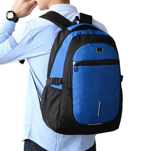 Blue Black Daypack Multiple Compartments Adjustable Straps Leisure Travel Backpack Unisex Spring 2025 - Product Image 4