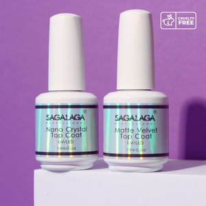 SAGALAGA 15ml Nano Crystal Top Coat Ultra Brillant Fini Verre Vernis à Ongles Gel UV LED Anti-Taches Résistant aux Rayures - Product Image 2