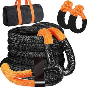 Récupération cinétique LEADPOWER <span class=keywords><strong>Sangle</strong></span> à cliquet tout-terrain 36000 Lbs Résistance à la rupture 25mm * 9m (1in X 30ft) <span class=keywords><strong>Traction</strong></span> élastique pour Jeeps - Product Image 5