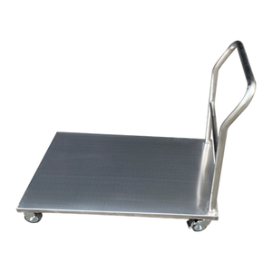 <strong>Stainless</strong> <strong>Steel</strong> 304 Trolley For Lab Flatbed Warehouse Transport <strong>Cart</strong> Seamless Full Welded Inside And Outside - Product Image 1