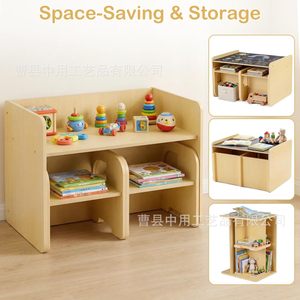 Wooden Childrens Table And <b>Chair</b> Set Solid Wood With Blackboard For Kids <b>Study</b> And Play - Product Image 4