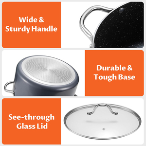 Marmites à soupe de haute qualité, style moderne, compatibles lave-vaisselle et four, avec poignée en acier inoxydable, fond à induction, pot en céramique - Product Image 6