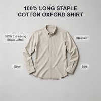 Chemise décontractée Oxford pour homme en coton 100% extra-long staple avec patte de boutonnage cachée et logo personnalisé – Vente en gros pour usage quotidien