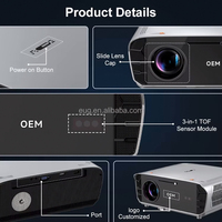 Proyector CAIWEl con Enfoque Automático/Corrección Trapezoidal, 4K, 1850ANSI, Google TV, Sonido HIFI Estéreo, WiFi de Doble Banda, Apps Prime y Más de 8000 Apps