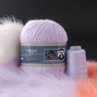 Großhandel Nerz-Kaschmir-Garn 50g+20g Bestseller Langhaarige Angora-Kaninchenhaare und Nylon-Mischung zum Handstricken von Damenpullovern