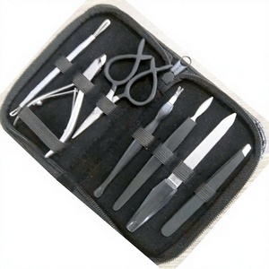 ASAP Good Custom-Made Stainless Steel Classic Manicure Kit 5 1 Nail Clipper Portable Nail <b>File</b> Cuticle Pusher Nail Cleaner - Product Image 1