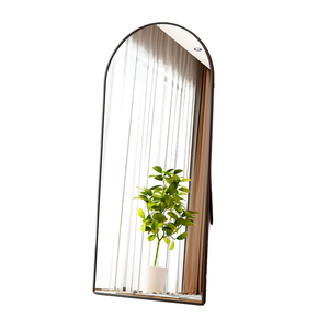 Biểu Tượng Tùy Chỉnh Hiện Đại Đầy Đủ Chiều Dài Sàn Gương Tròn Góc Hình Chữ Nhật Nhôm Khung Hợp Kim Hot Bán Trang Trí Nội Thất Thủy Tinh - Product Image 1