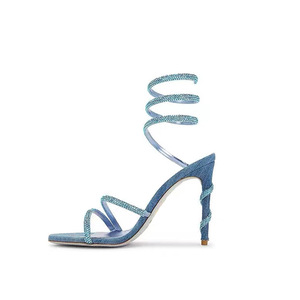 Sandali con <span class=keywords><strong>tacco</strong></span> a spillo personalizzati da donna <span class=keywords><strong>scarpe</strong></span> da pioggia con un cinturino alla caviglia basse - Product Image 2
