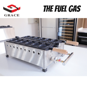 Équipement de bar à collations commercial à haute productivité, nouvelle conception, <span class=keywords><strong>gaufrier</strong></span> à <span class=keywords><strong>gaz</strong></span> en acier inoxydable Taiyaki - Product Image 4