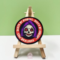 AoSheng conception de logo personnalisé coudre sur patchs vêtement anime patchs Merrow frontière tissé patch badge