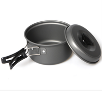 Ensemble de cuisine de camping portable SOLO WILD, casseroles et poêles pour la cuisine en plein air, kit de cuisine 3 en 1, ensembles de cuisine en aluminium