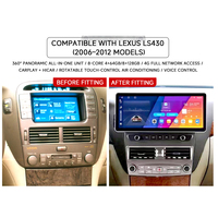 Pantalla OEM para Reproductor de Coche, Pantalla Inalámbrica Android Auto, Sistema Multimedia Estéreo, Pantalla OLED de 12.3 Pulgadas, DSP, GPS, para Lexus LS430 2006