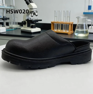 ZYF, Chaussures de sécurité noires à talon ouvert pour le secteur de la santé et des services alimentaires, faciles à enfiler et à retirer, réduisent la transpiration et les odeurs, sabots de travail HSW024 - Product Image 2