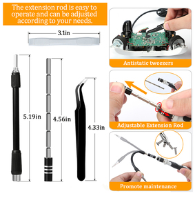 Version améliorée 110 en 1 : Kit de tournevis portable avec embouts Phillips, <span class=keywords><strong>Torx</strong></span>, Triangle, Y pour la réparation domestique, informatique et mobile - Product Image 4