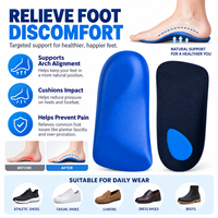 Semelles orthopédiques 3/4 de longueur, inserts médicaux de soutien de la voûte plantaire, inserts de chaussures amortissants pour pieds plats et fasciite plantaire