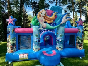 Château Gonflable Commercial Thème <span class=keywords><strong>Princesse</strong></span> des Océans Sirène avec Toboggan, Maison de Saut Gonflable avec Toboggan - Product Image 2