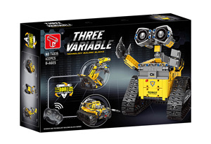 Gioco di Costruzioni Wa Li, Blocchi Assemblabili <span class=keywords><strong>Robot</strong></span> Tre-in-Uno con Telecomando Elettrico Compatibile per Puzzle di Particelle - Product Image 6