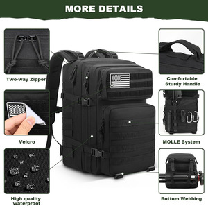 Bán buôn 45L chiến thuật Ba Lô Mini <span class=keywords><strong>Heavy</strong></span> <span class=keywords><strong>Duty</strong></span> không thấm nước mochilas taticas đi bộ đường dài Túi Oxford chiến thuật Ba lô cho nam giới - Product Image 2