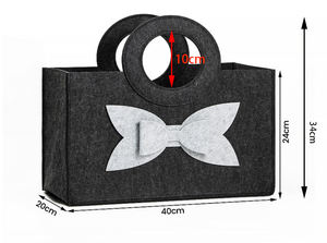 Sac fourre-tout en feutre PET de haute qualité, personnalisable en couleur, logo et taille, style tendance, motif nœud, impression de patch, toutes saisons - Product Image 6