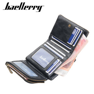 Cartera Corta de Cuero Sintético Beallerry para Hombre, Estilo <span class=keywords><strong>Trezor</strong></span>, Cierre Abierto, Forro de Poliéster, Tarjetero, Monedero, Precio de Fábrica - Product Image 4