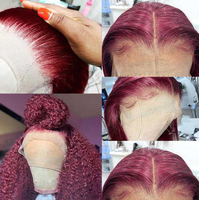 T1B99J-perruque Lace Front Wig naturelle, cheveux humains, coupe courte Pixie, 13x6, 13x6, HD