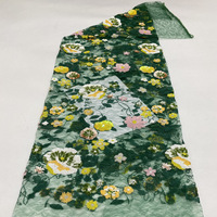 Plante Colorée Broderie Paillettes Broderie Haut De Gamme Robe Cheongsam Tissu À Paillettes