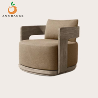 Juego de Sofás de Madera para Exteriores de Diseño Moderno, Muebles de Jardín de Lujo para Hoteles, Villas, Casas de Campo, Parques y Salas de Estar