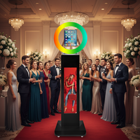 Support d'écran LCD avec anneau lumineux rotatif pour machine photobooth de fête, mariage, selfie, compatible iPad 10.2, 10.9, 11, 12.9, 13 pouces