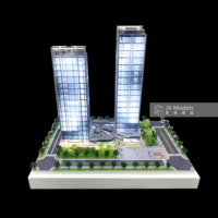 Modelo de edificio de oficinas personalizado, modelo de edificio de rascacielos, modelo de edificio de oficinas de negocios, diseño y producción, servicio integral