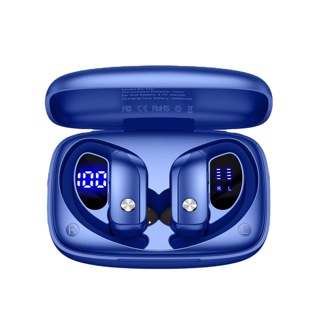 2024 Earhook Tws Bt 5.3 Wireless Over-ear Earbuds Noise Canceling Earphones With 60h Playtime Sports Headphones for Running
