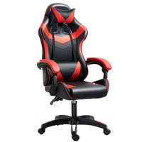 Chaise de jeu au sol pour jeunes, coussin de jeu paresseux, chaise pivotante pour PC, base en nylon, dossier haut, ergonomique