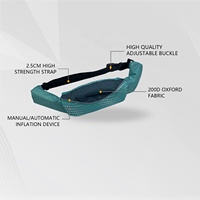 Pack de ceinture gonflable manuel PFD à flottabilité 100N pour adultes pour SUP Paddelboarding Kayak