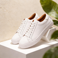 Chaussures décontractées en cuir véritable pour hommes, style urbain, baskets plates pour jeunes hommes