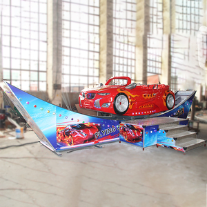 Chine Park People Like Real Factory Innovative Kids Amusement Park Products Rides Double Wave Mini Flying Car For Sale - Product Image 3