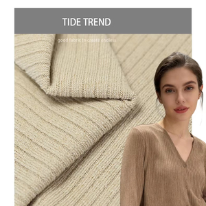 Chất Lượng Cao Đầy Màu Sắc Polyester Rayon Spandex Vải Cho Mùa Thu Mùa Đông Trọng Lượng Trung Bình Sọc Tr Sườn Đan Cho Quần Áo Vải - Product Image 1