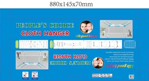 Estante telescópico grande para toallas, colgador de tela plegable que ahorra espacio, tendedero de ropa de <span class=keywords><strong>Metal</strong></span> desmontable Air para uso en el baño - Product Image 6