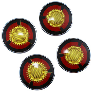 Tapacubos Hongqi H7 con logo de girasol, 5 orificios, adhesivos, ABS, electrochapados, de acrílico y vidrio para Besturn B50 B70 X40 X80 B30 H5, para reequipamiento - Product Image 1