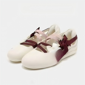 Zapatos Planos Estilo Mary Jane con Lazo Color Borgoña <span class=keywords><strong>para</strong></span> <span class=keywords><strong>Hombre</strong></span>, Zapatos Casuales <span class=keywords><strong>de</strong></span> <span class=keywords><strong>Ballet</strong></span> <span class=keywords><strong>para</strong></span> Verano, Primavera, Otoño e Invierno - Product Image 3